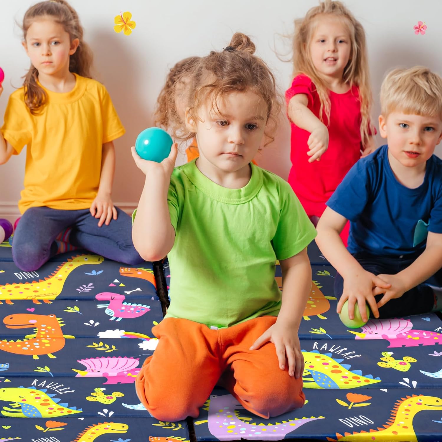 Ceenna Toddler Mat for Preschool Daycare Folding Portable Sleeping Mat 45.3 x 19.7 x 0.6 Inches Portable Toddler Rest Mat for Boys Girls Kindergarten Classroom Travel Home School Supply