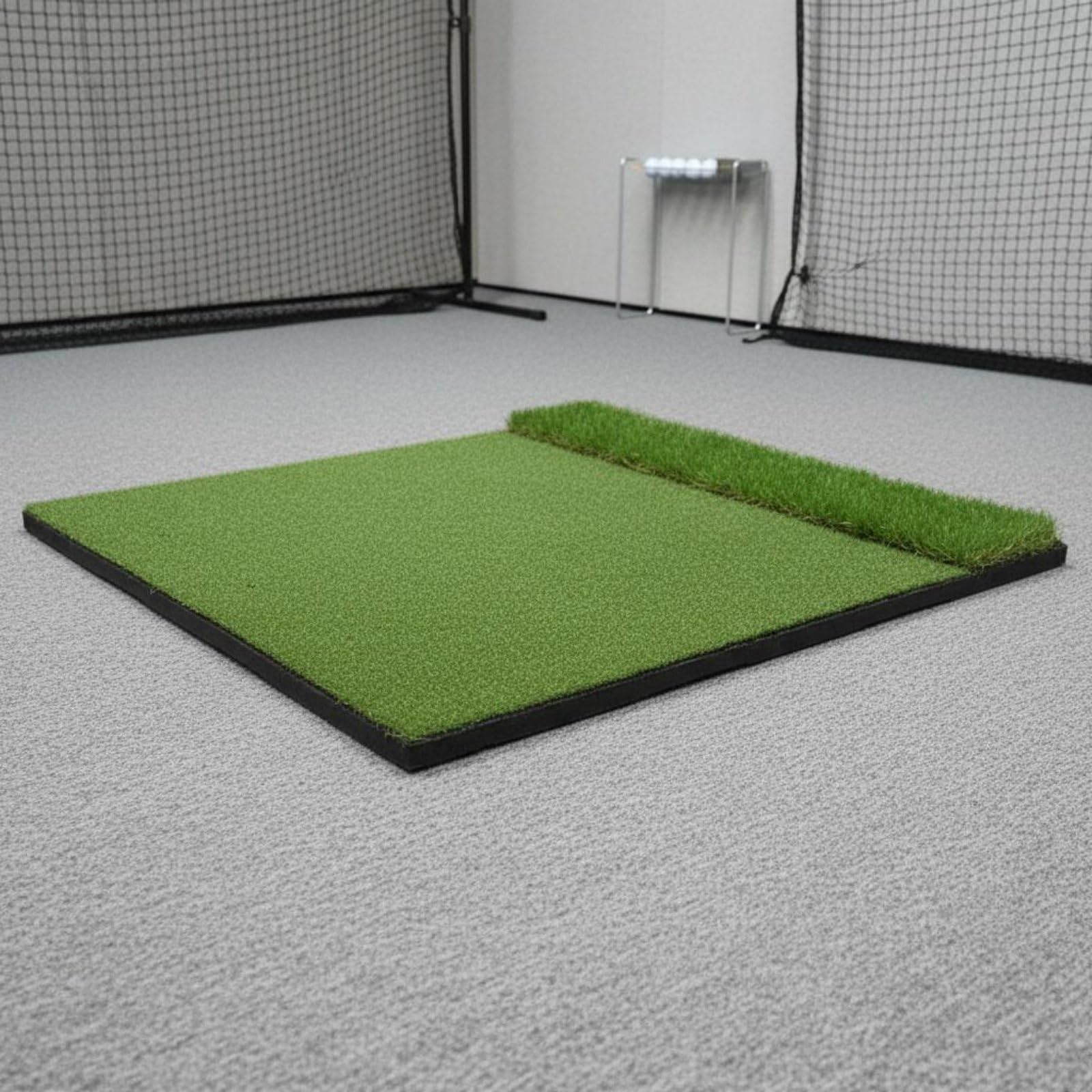 Golf Trainingsmatte Schlagmatte Übungsmatte Golfmatte Golf Trainingspad mit Detailgetreuem Kunstrasen Eva Dämpfungsschicht Zum Schutz von Böden, 120-180cm, DREI Gräser