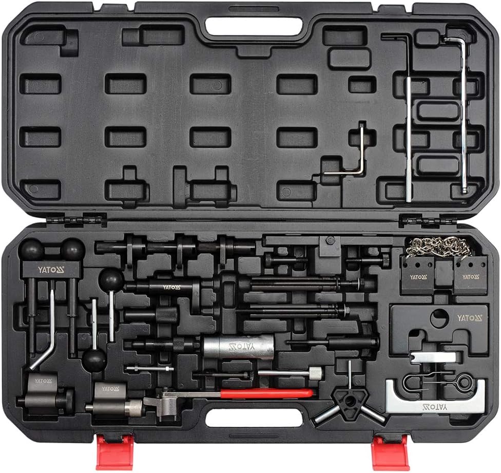 YT-06015 Petrol Diesel Engine Timing Tool Set 34 Pcs|Gasoline Engines|34-element VAG Engine Timing Kit|Automotive Tools|Fuel|Timing Tool Kit|Industrial Tools|Energy Saving