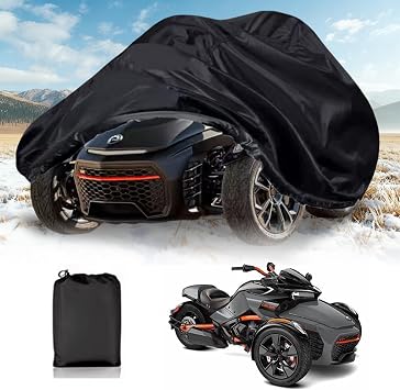 QYMOTO F3 Spyder Full Cover, Ryker Cover,Can Am Spyder F3-S F3-T Ryker 600 900 Sport Rally Heavy Duty Waterproof Windproof Outdoor All Weather Protection Cover NOT for Limited Version