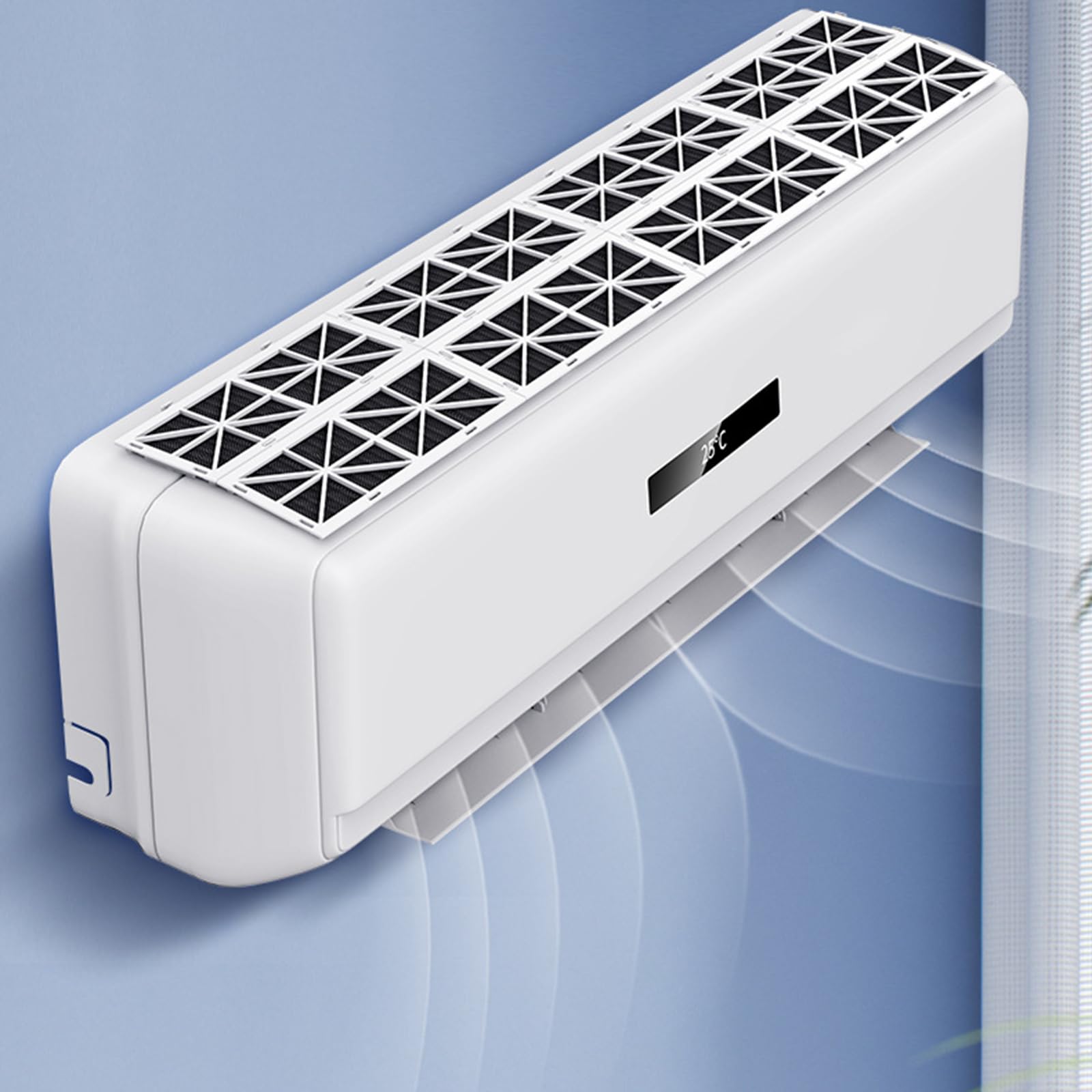 Filtro de ventilación de aire acondicionado para prevenir y mejorar la eficiencia de refrigeración, uso doméstico u oficina