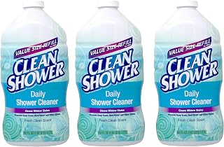Clean Shower Refill Fresh Clean Scent 60 oz (3 Pack) - No Scrub Soap Scum & Hard Water Remover, Septic Safe