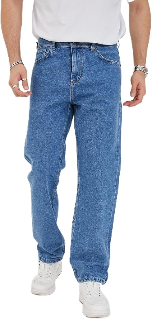 Enzim Jeans Erkek 100% Pamuk Baggy Kot Pantolon