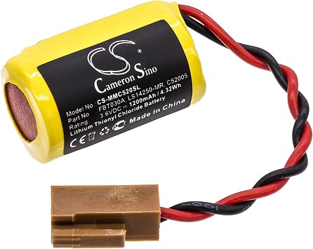 1200mAh Replacement Battery for Fuji Electric MIREX- SPH2000 CPU Module NP1PU-048E CPU Module NP1PS-74R CPU Module NP1PS-72D CPU Module NP1PS-245R CPU Module NP1PS-117R CPU Module NP1P (3.6V)