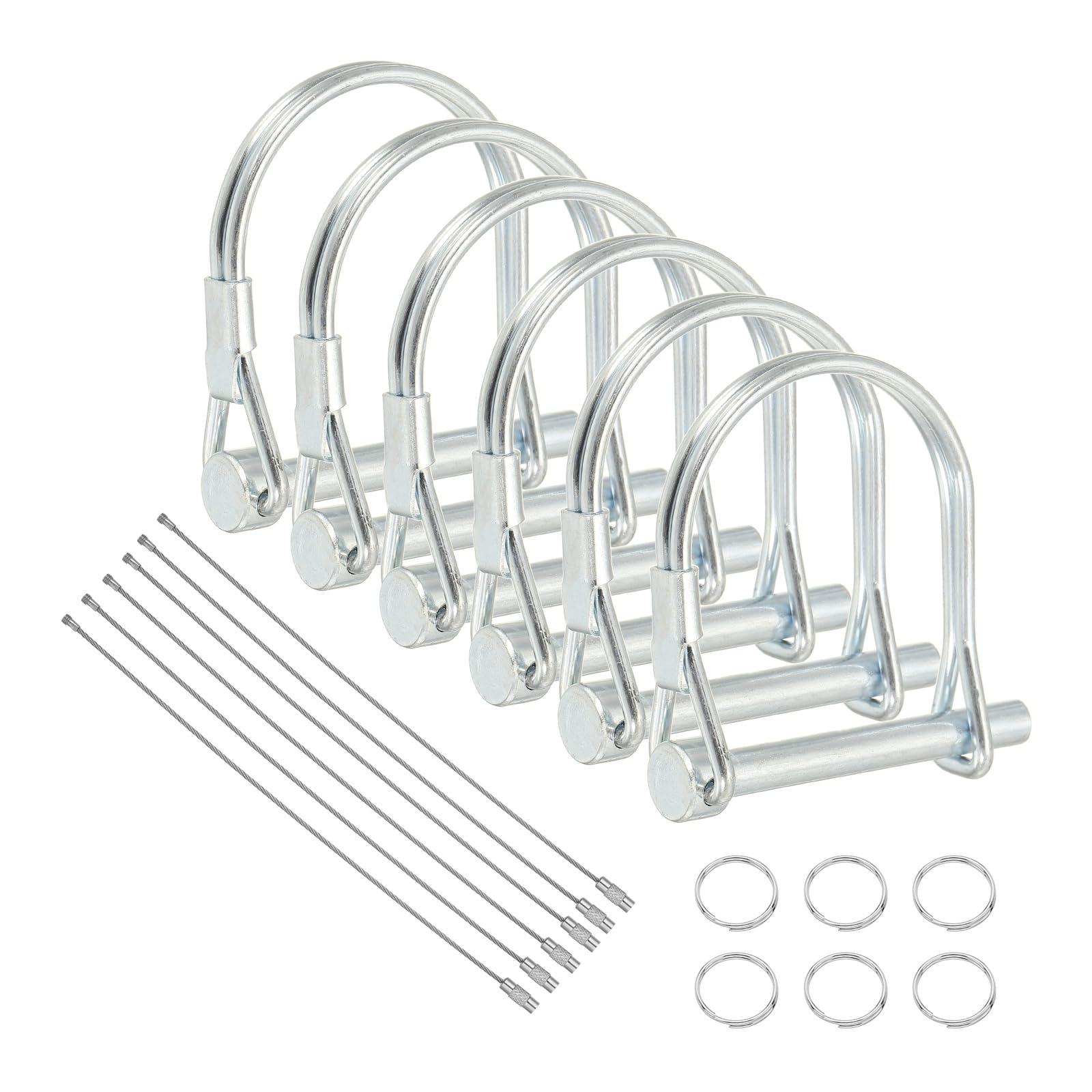 sourcing map Trailer Coupler Pin 3/16"(5mm) x 2" Locking Pin 6Pcs