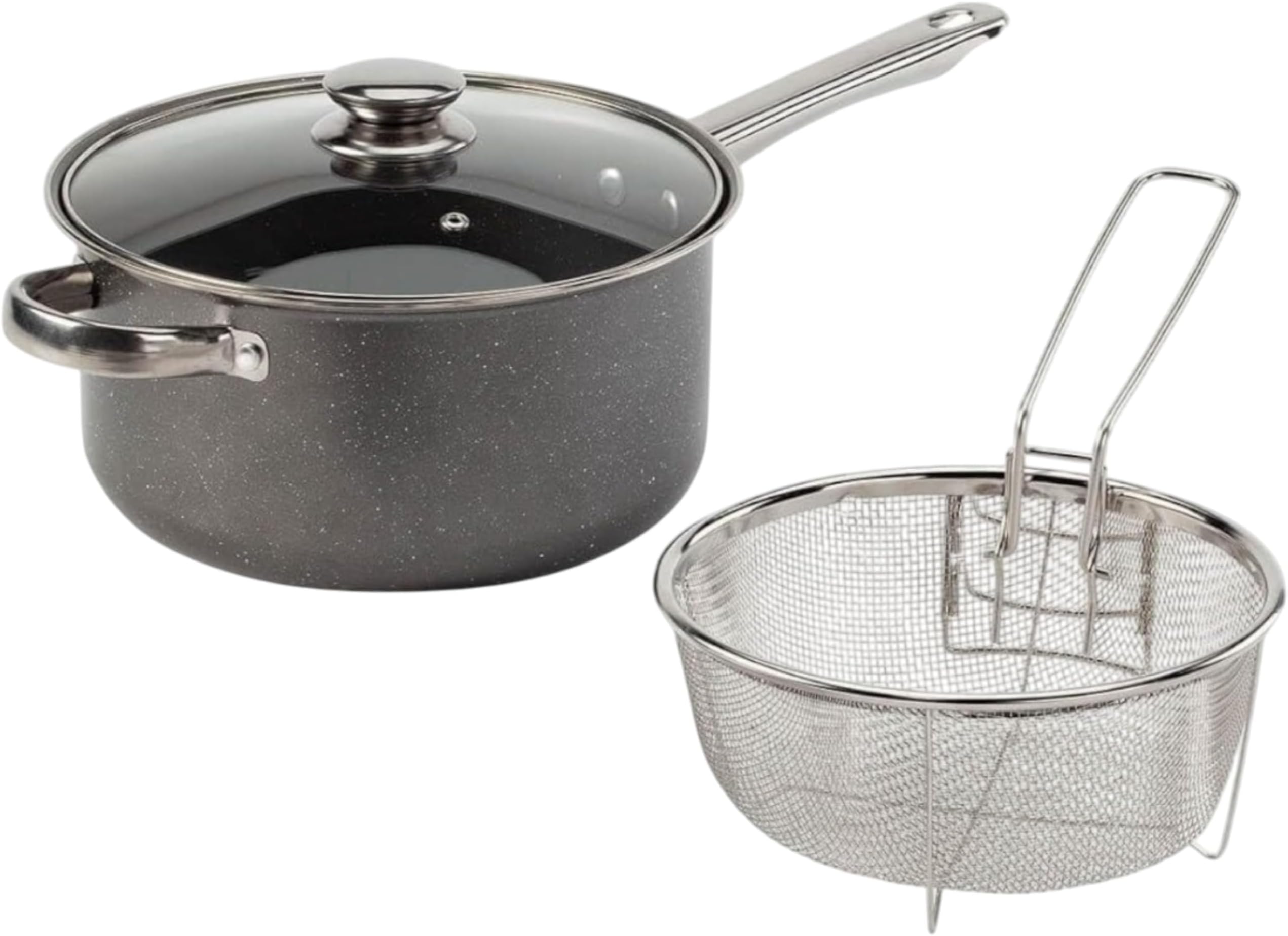Stainless steel collection chip pan,Silver : Amazon.co.uk: Home & Kitchen