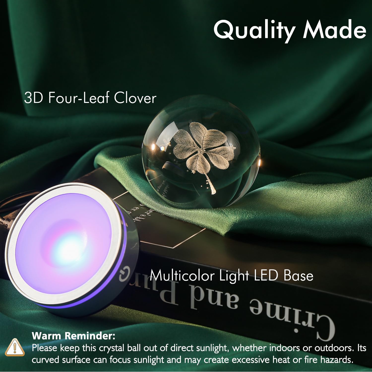 Amazon.co.jp: IFOLAINA 3D 四つ葉のクローバー クリスタルボール