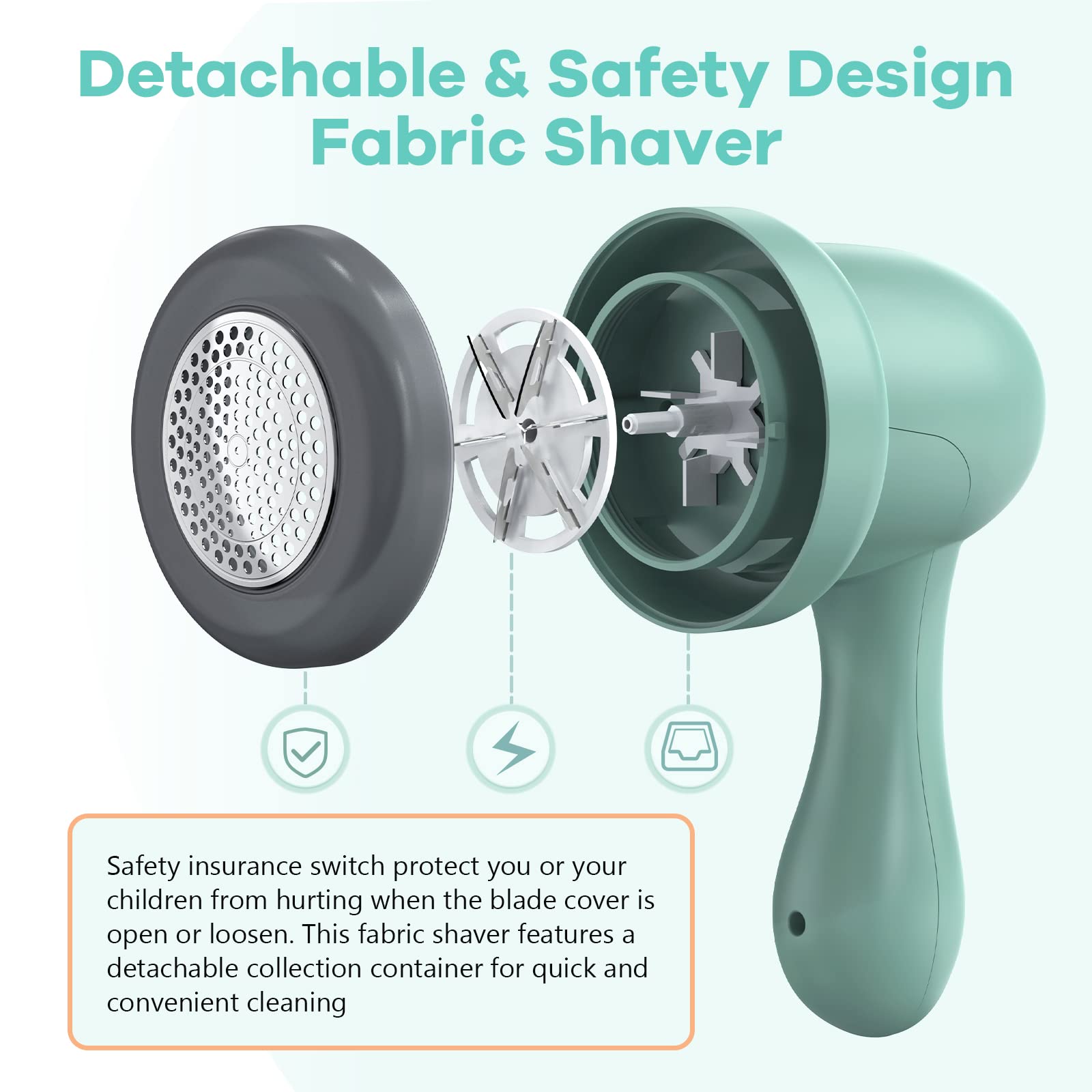 Quitapelusas Eléctrico Recargable USB - Con 2 Cabezales De 6 Cuchillas - Para Ropa, Mantas, Sofás - Portátil Y Seguro