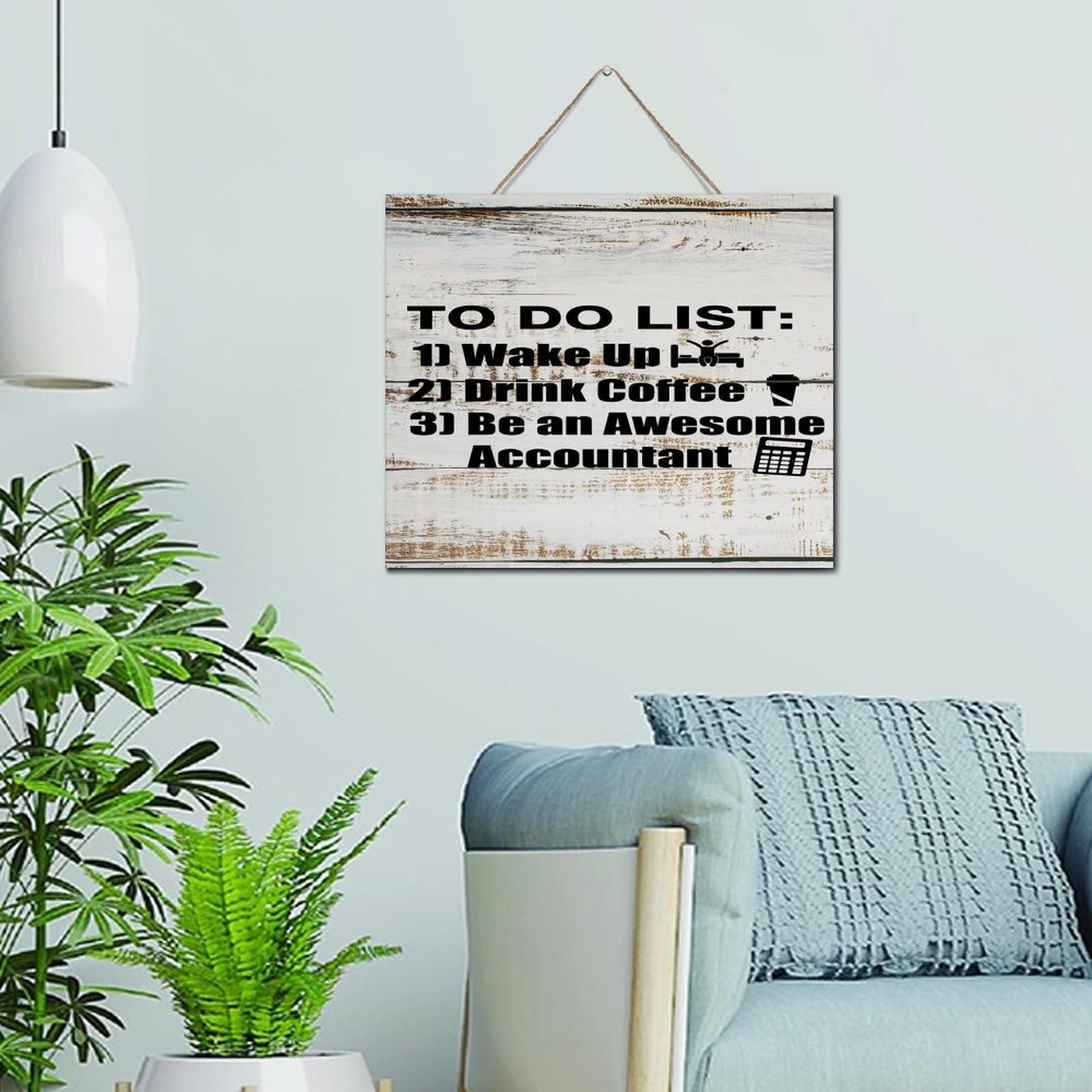 Décoration artistique de ferme avec plaque en bois suspendre tableau To Do List