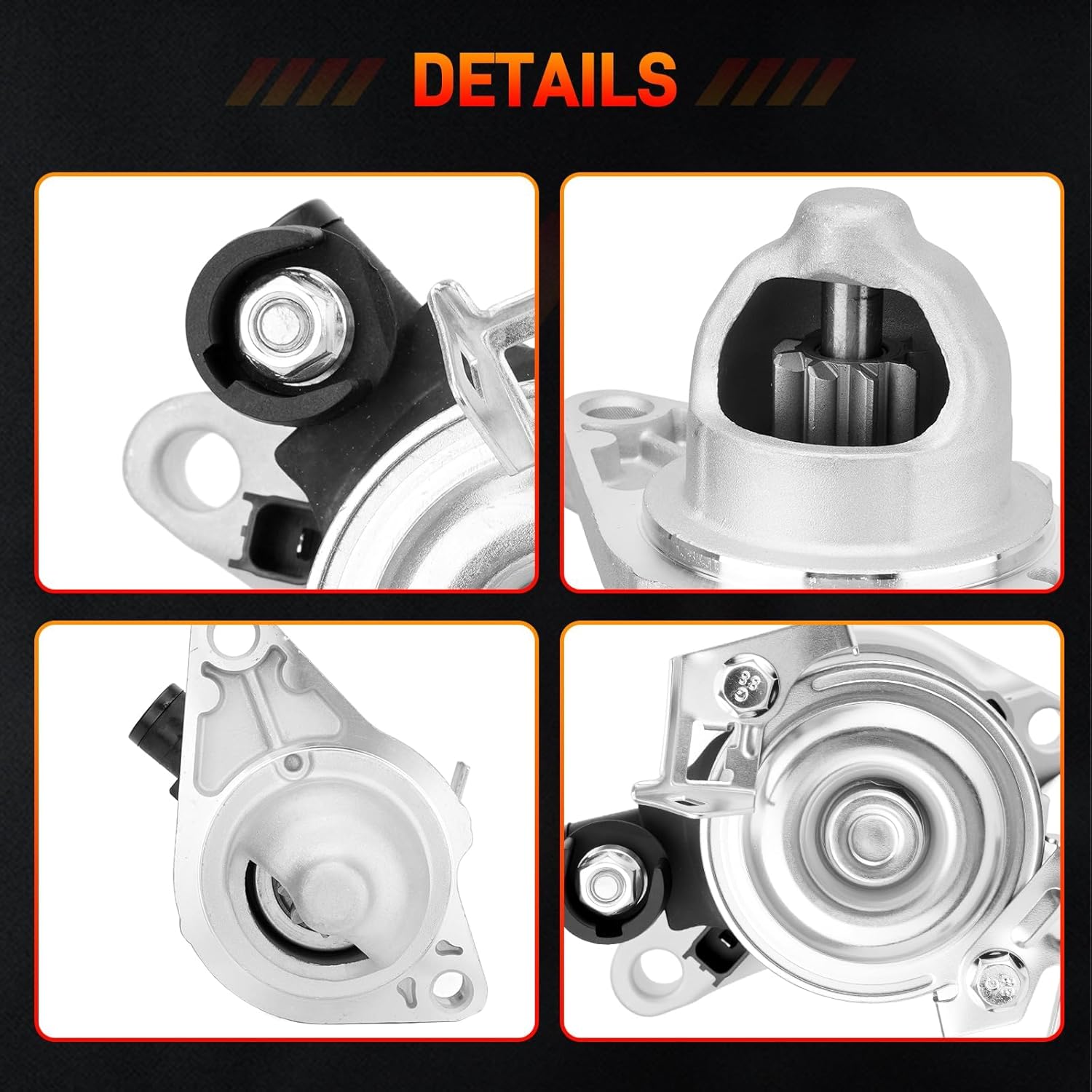 19264 19159 New Starter Motor Compatible with 2012-2015 Honda Civic 1.8L 2016-2022 Honda HR-V 1.8L 2013-2015 Acura ILX 2.0L L4 Engine, Replace # 19264N 31200-R1A-A01 31200-R0A-004 31200-RIA-A11