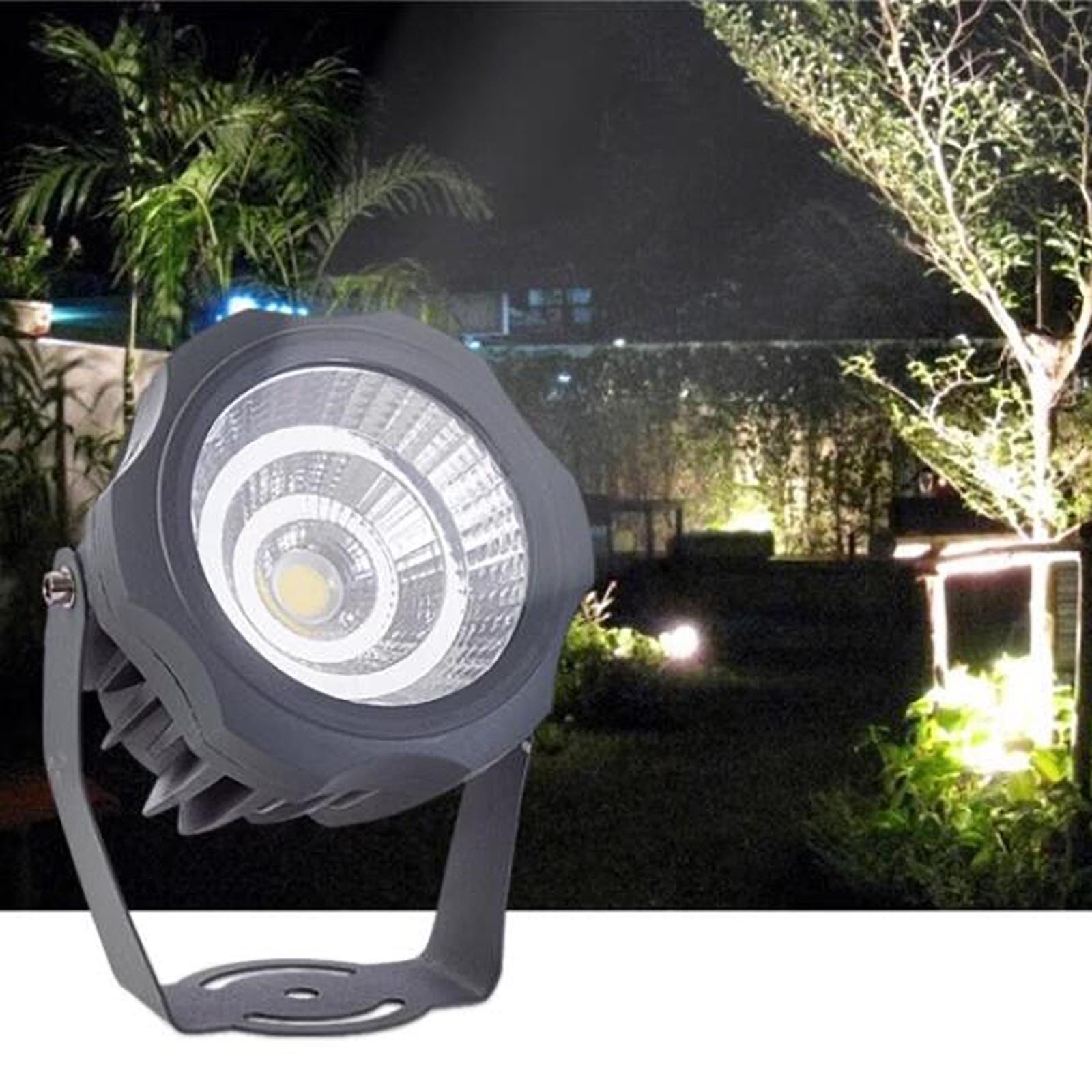 Reflektor LED z wąską wiązką, oświetlenie LED, oświetlenie drzewa, COB AC85-265V, wodoszczelne, zewnętrzne oświetlenie krajobrazowe, IP65, oświetlenie ogrodowe, willi, podwórka, trawnik (bl