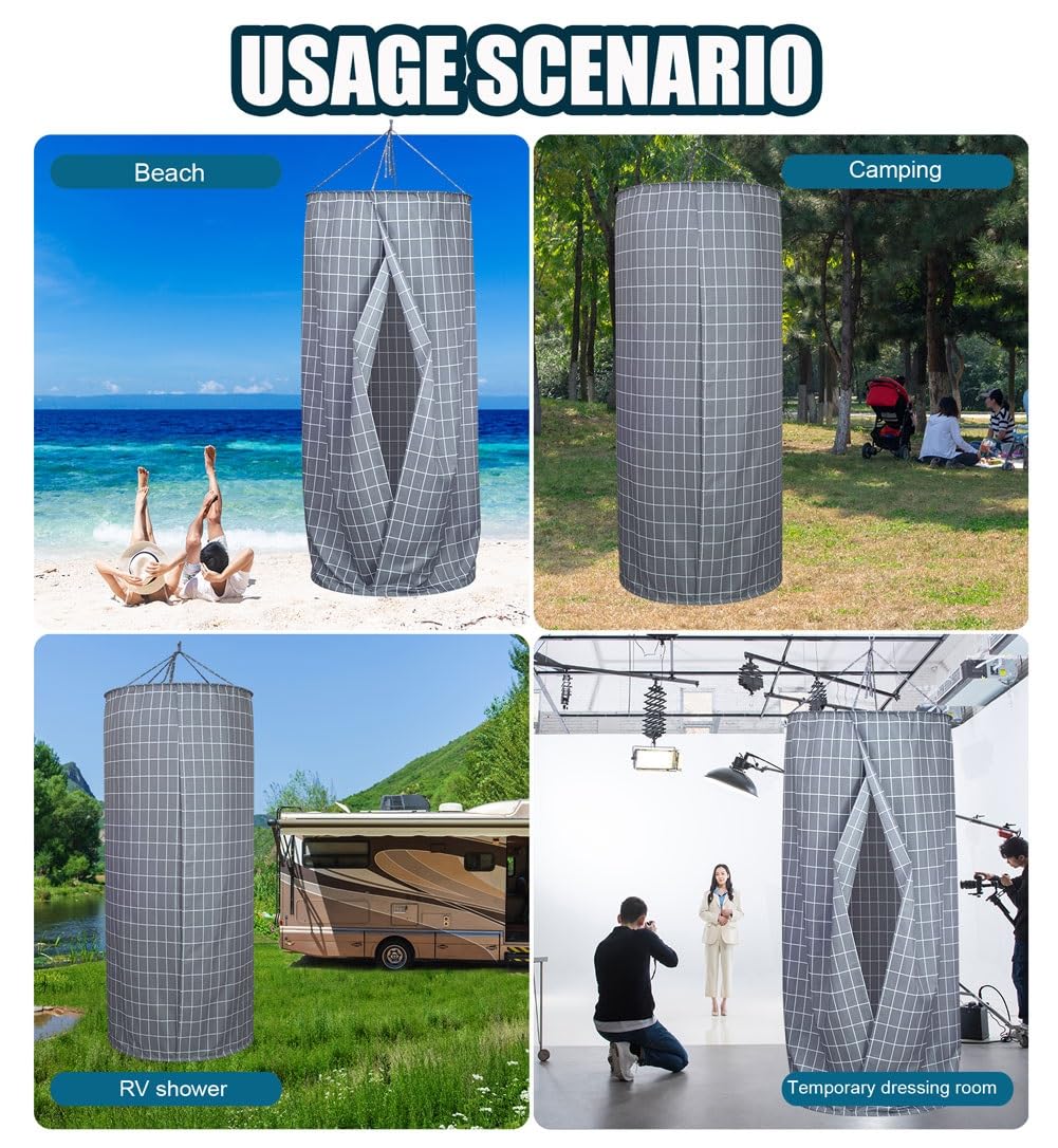 Pop up Umkleidezelt Toilettenzelt Tragbar Camping Duschzelt Mobile Outdoor Privatsphäre WC Zelt 80 x 200cm (Farbe : A)