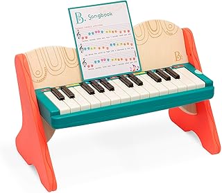 B. Toys Wooden Piano Toy with Songbook, Piano Wooden Toy, Musical Instrument for Learning to Play Piano for Children from 3 Years