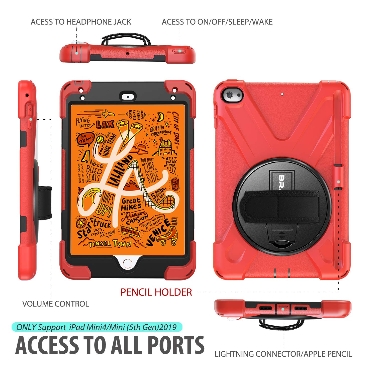 Amazon.com: BRAECN iPad mini 5 Case,iPad mini 4 Case, Heavy Duty