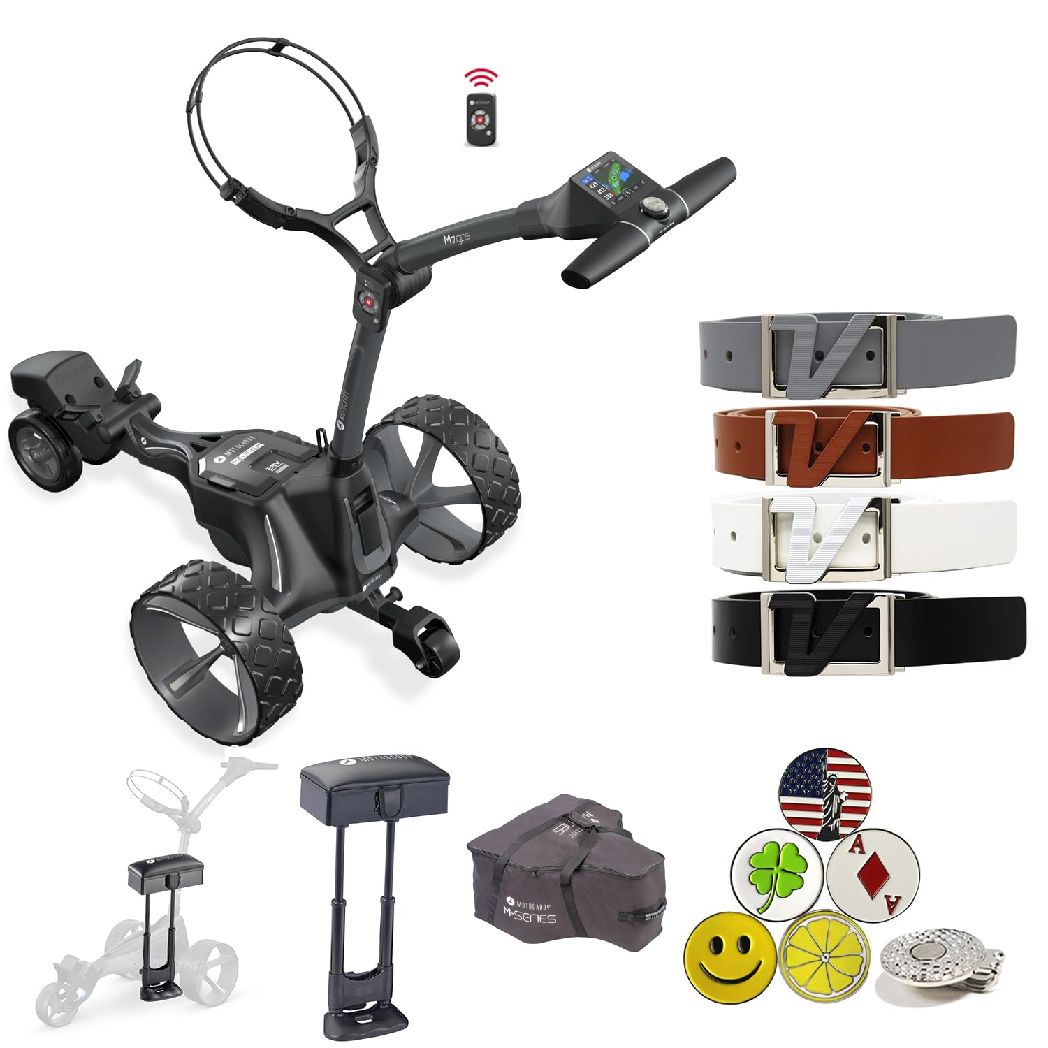Motocaddy M7 Gps Remote Touchscreen Electric Cart Bundle With