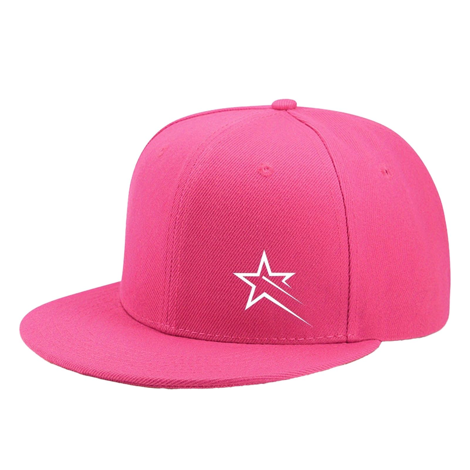 matumou Star Print Baseball Hat, Adjustable Back Buckle Retro Distressed Style Baseball, Flat Brim Outdoor Sunshade