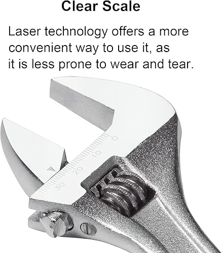 Vista 25 de Jetech Llave ajustable de 24 pulgadas – Llave de cambio profesional de acero al cromo vanadio resistente con apertura de calibre ancho y escala