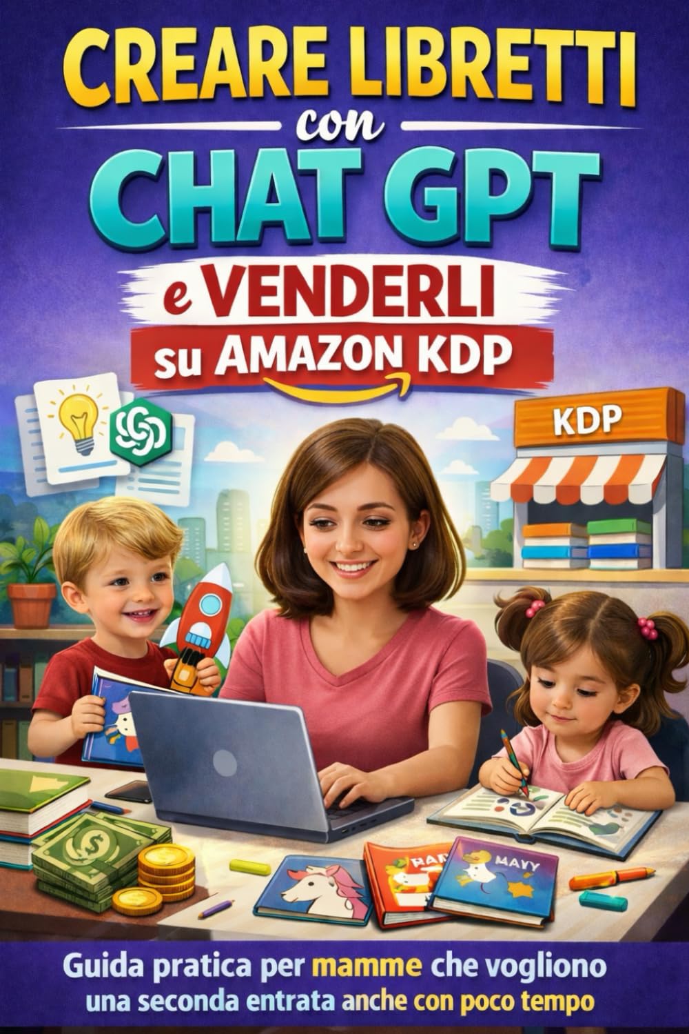 Creare libretti con CHAT GPT e venderli su Amazon KDP: Guida pratica per mamme che vogliono una seconda entrata anche con poco tempo