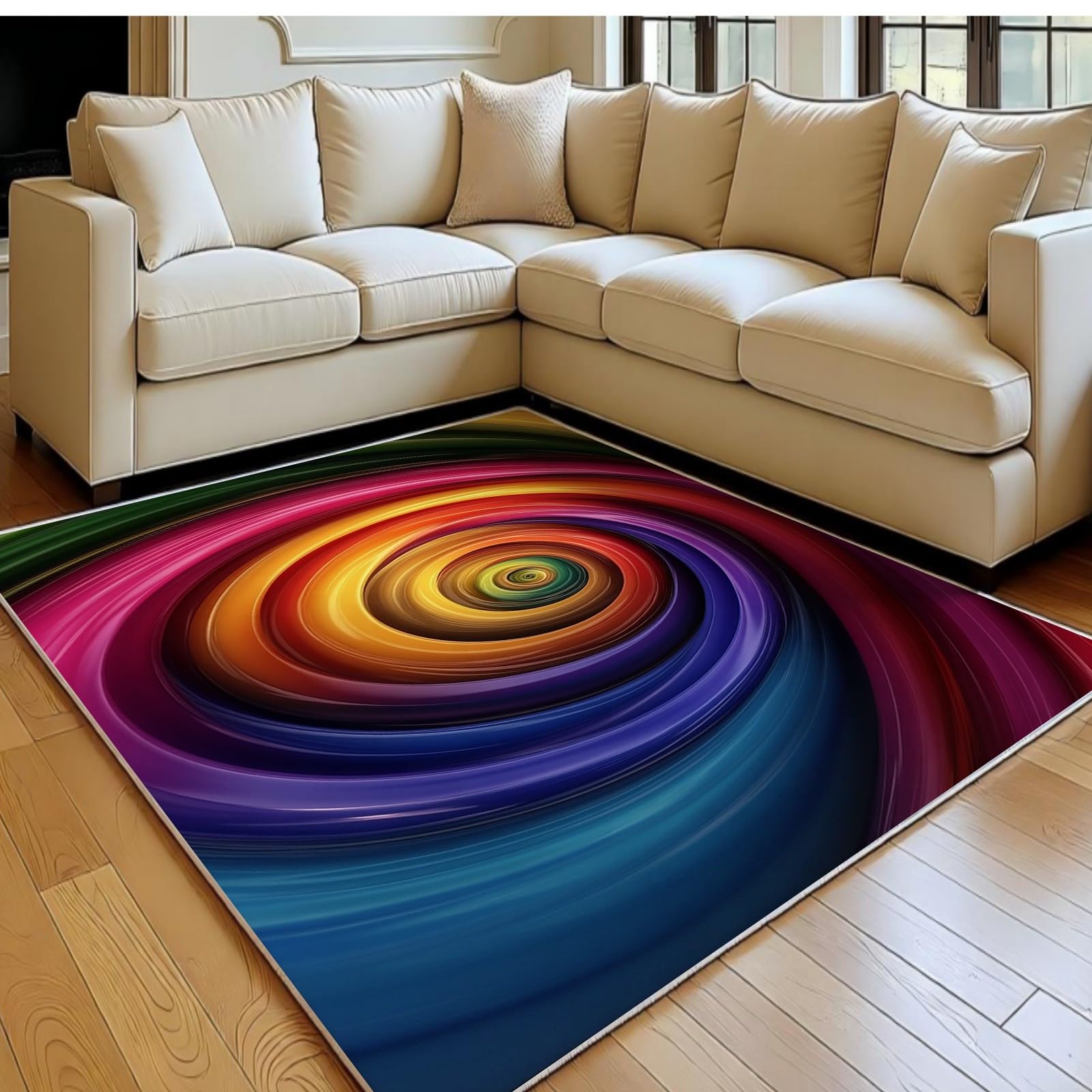 Tapis chambre et salon rouge foncé pour créer un coin cosy