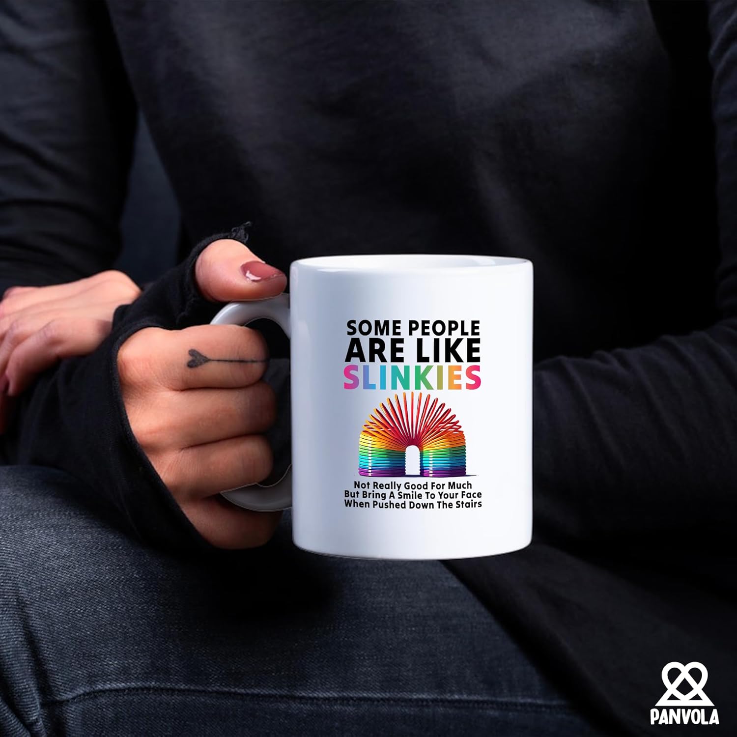 Panvola Some People Are Like Slinkies Sarcastic Gifts To Coworkers Friends Classmates Cool Person Gifts Sarcasm Ceramic Mug 11 oz White - Image 6
