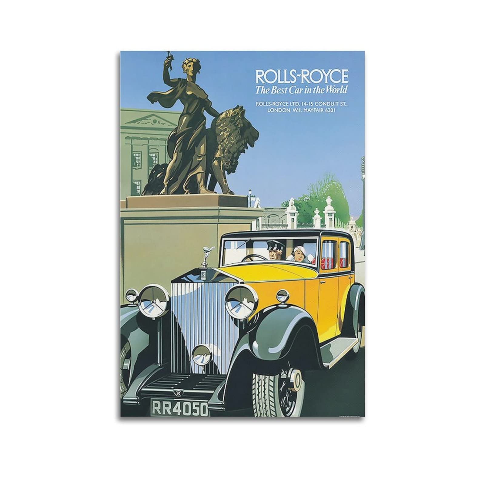 Casez Sports Car Poster For Rolls-Royce Phantom Race Car Decorative Painting Canvas Wall And Art Picture Family Bedroom Decor 16X24inch(40X60cm)