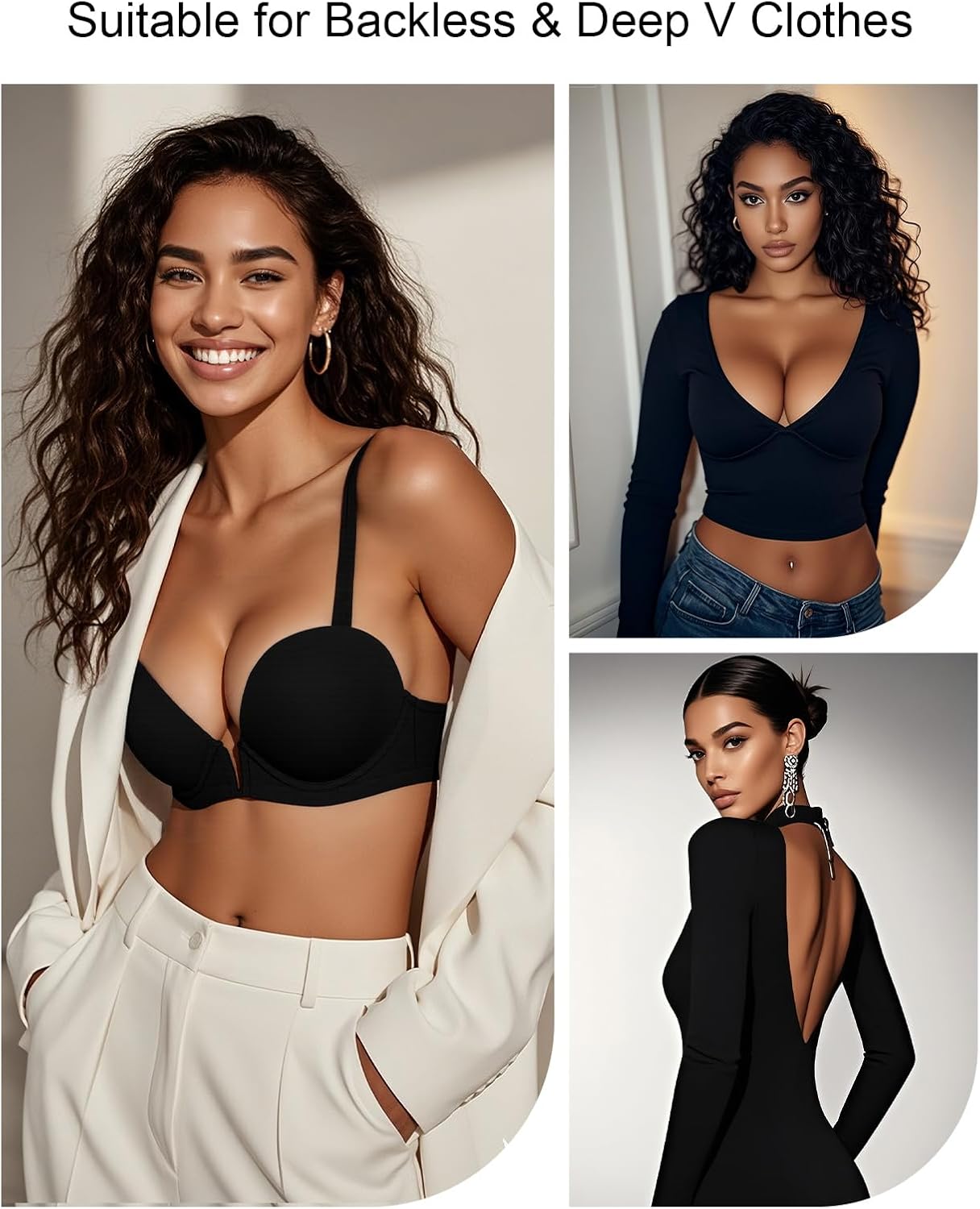 Women's Backless Bra with Clear Back Straps - Image 5