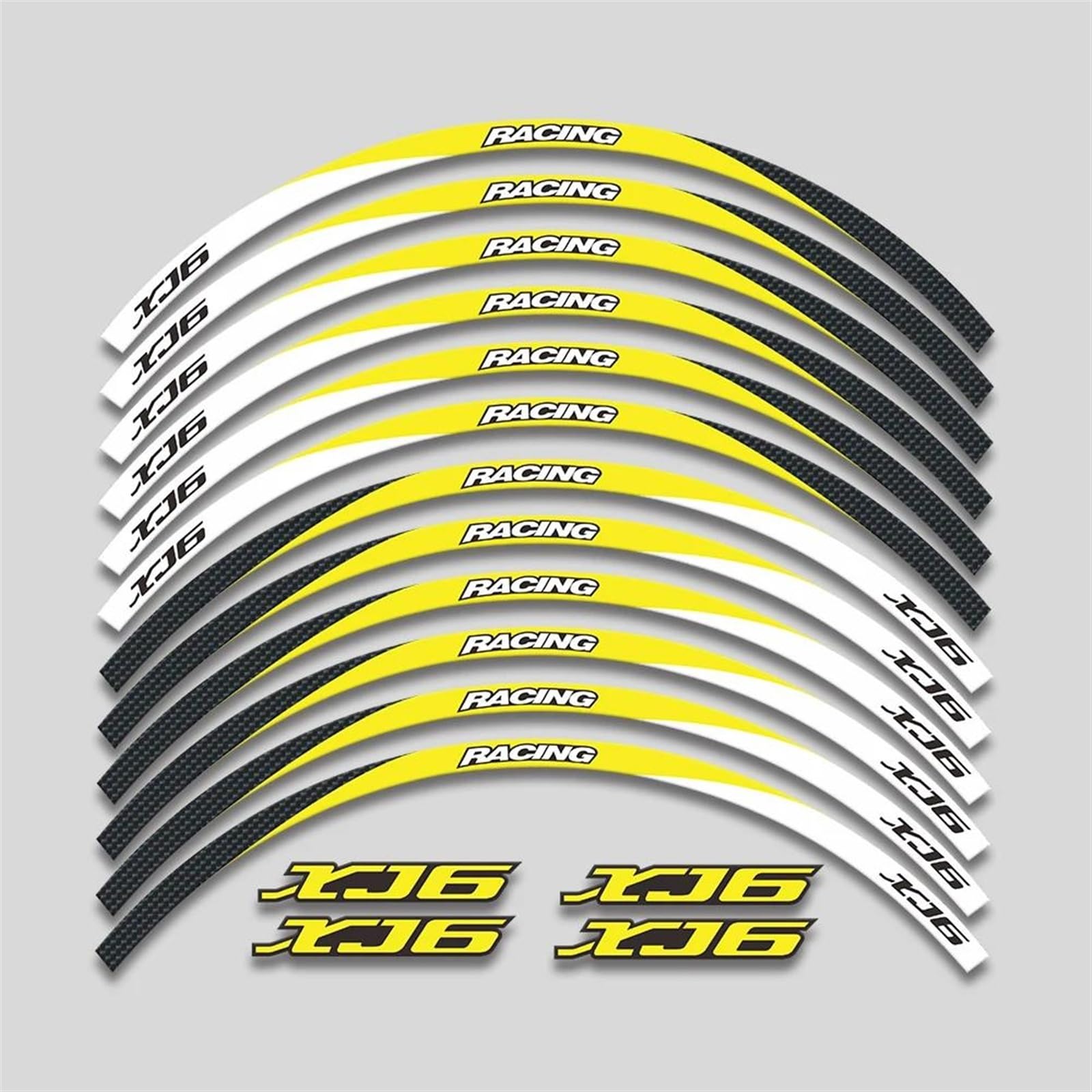 Stickers Motorcycle Accessories Reflective Rim Stripe Stickers Edge 1 Set for Yamaha T MAX500 T-MAX530 XP500 XP530(Style 27)