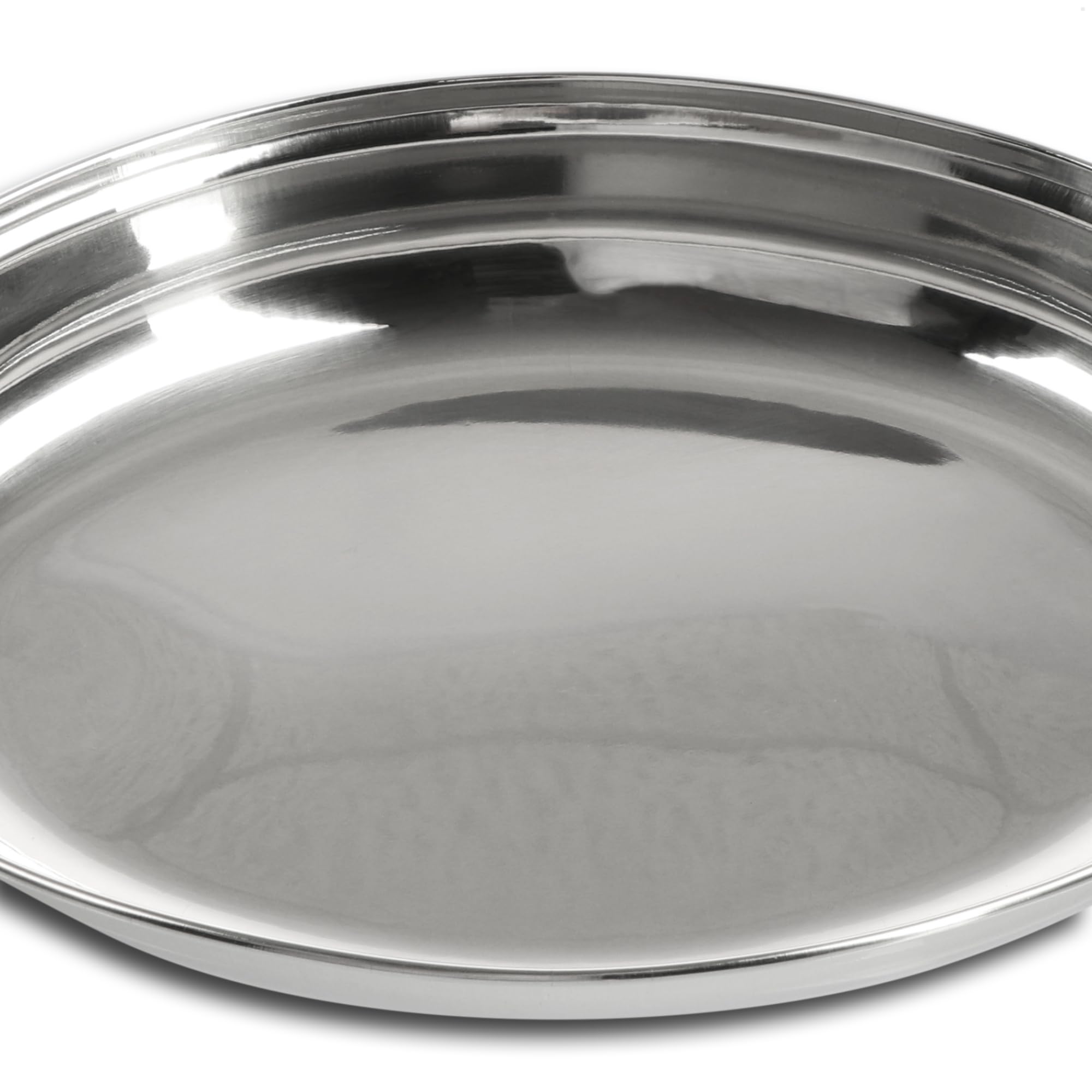 COM-FOUR® 4x Miska Owalna - Metalowe Półmiski do Serwowania Mezze lub Antipasti - Miski Jako Miejsce Przechowywania - Błyszcząca Miska Dekoracyjna do Prezentacji Owoców i Przekąsek (4x26 cm)