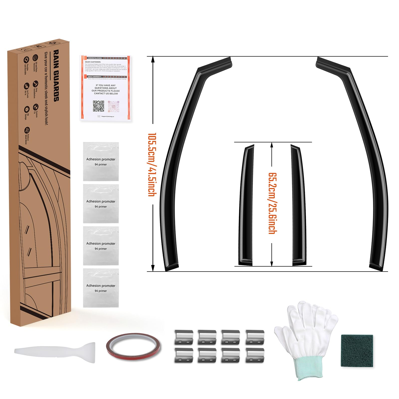 GEARMONSTER Deflectores de viento compatibles con Nissan Qashqai III 2021-2024 Protector de lluvia para ventana de coche, deflectores de lluvia integrados, deflectores de viento integrados, 4 unidades