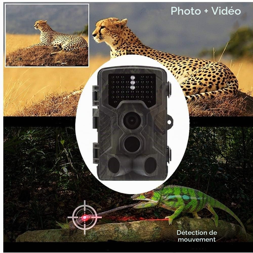 Caméra de Chasse Infrarouge Invisible 16MP 1080P HD, Trail Caméra avec Sécurité 850nm No Glow Vision Nocturne Infrarouge activé 82ft/25m, Écran de 2,4 Pouces, Vitesse de Déclenchement de 0,2 s