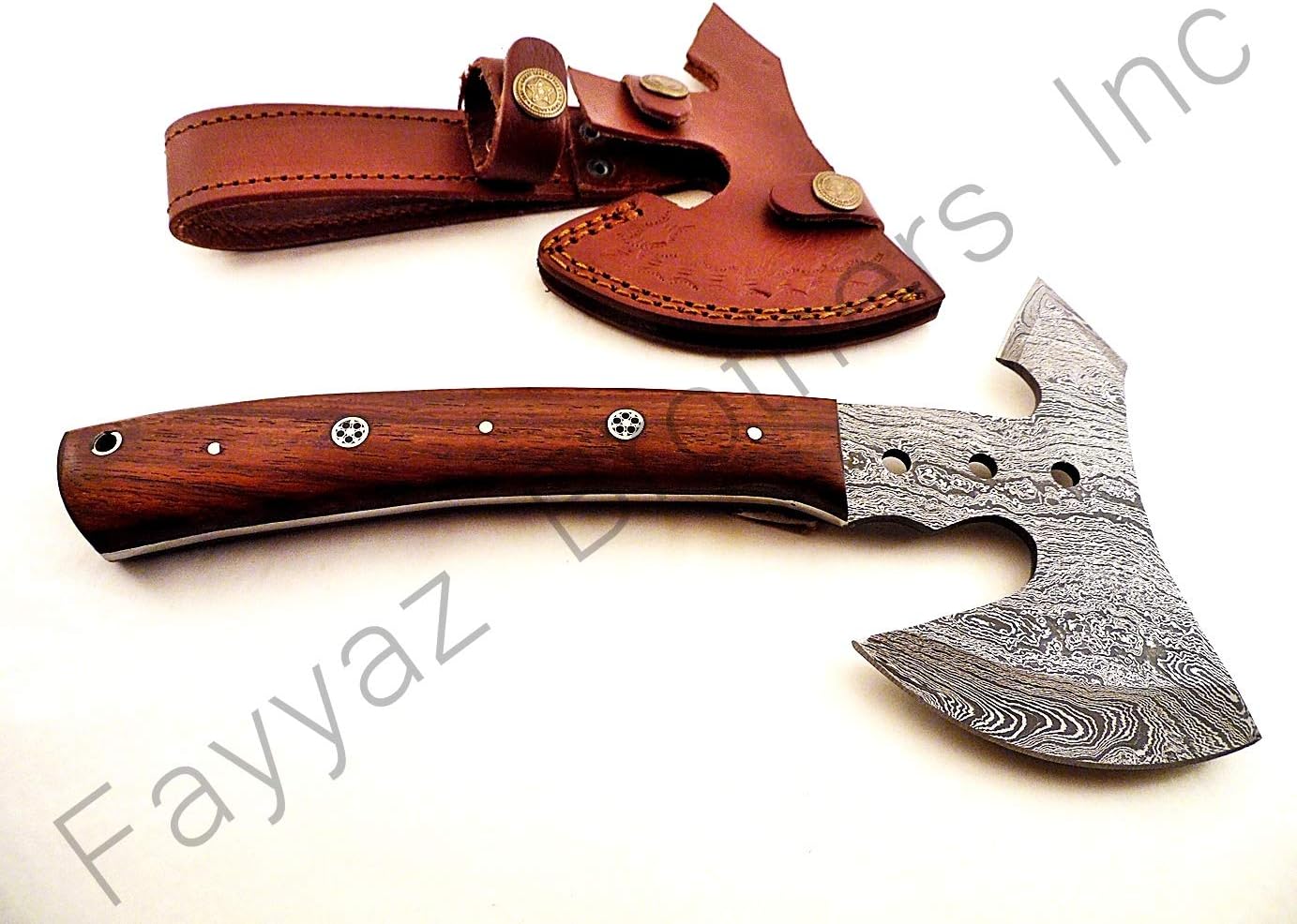 Custom Made Damascus Steel Hunting Axe/Throwing Hatchets Smart Axe FBA-0001, 0004 and 0005