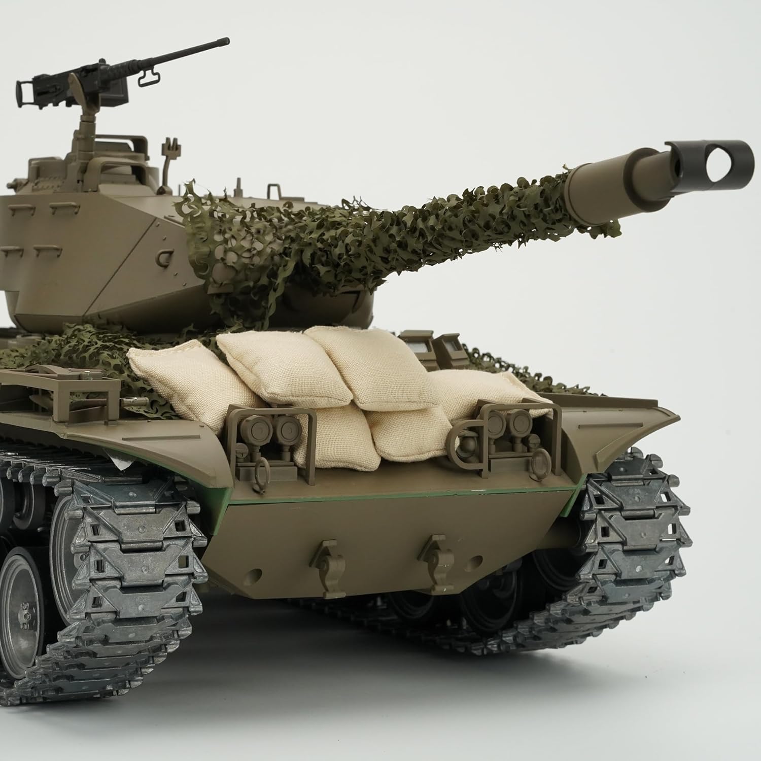 Modified Edition 1/16 Remote Control US M41A3 Walker Bulldog Tank (Upgraded/Metal Road Wheel & Tracks & Sprocket & Idle Wheel)(5000mah Nimh Battery)(Steel Gear Gearbox)