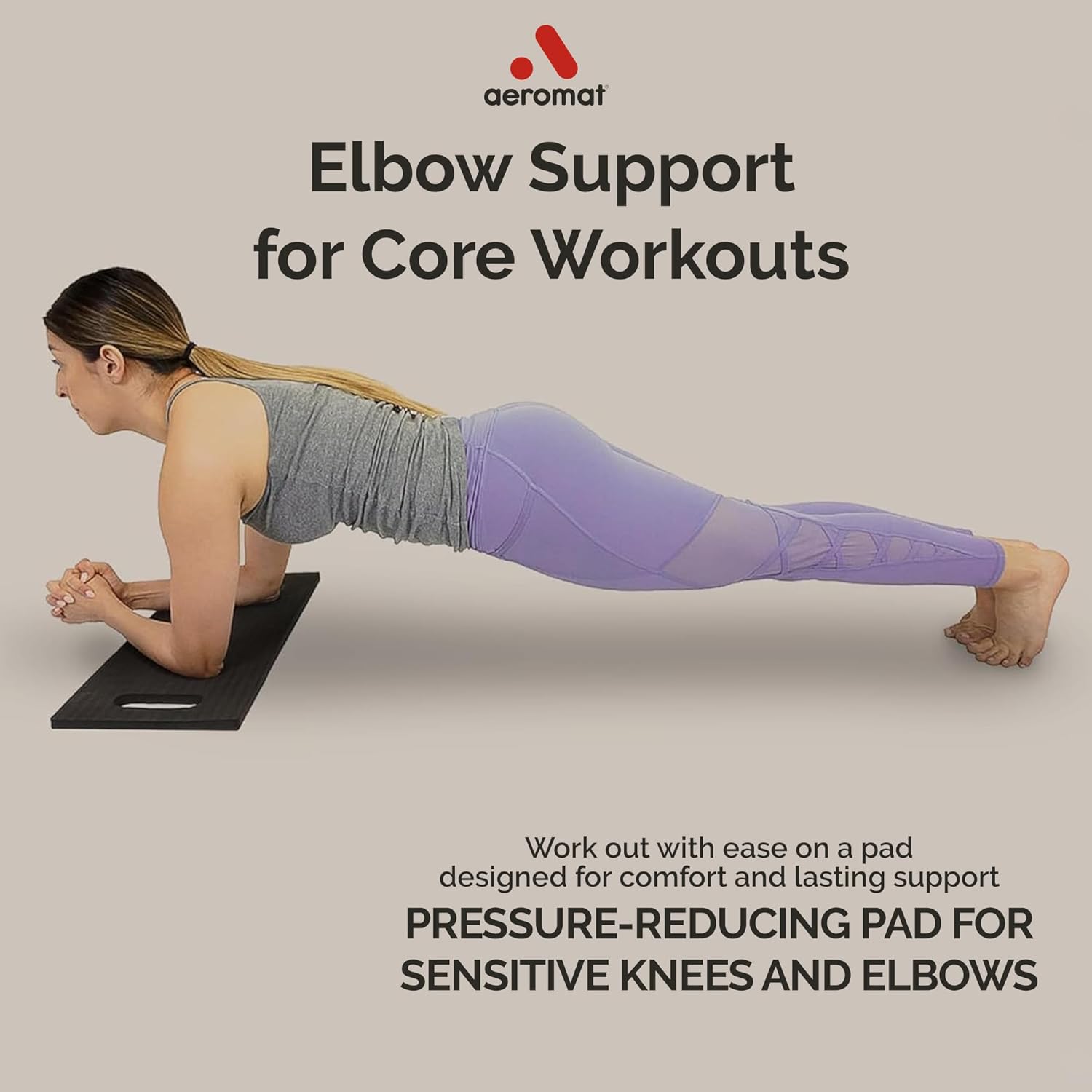Ecowise Yoga Knee Pad Cushion – 5/8 inch Extra Thick Foam Pad for Yoga, Pilates and Exercise, Comfortable Kneeling Pad for Gardening, Workout, Prayer, Elbows, Wrists, Joint Support Indoors or Outdoors