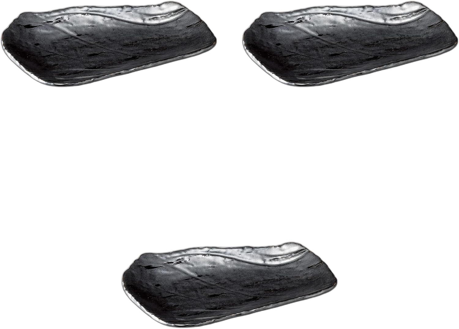 3個セット 荒瀬黒8.0盛皿 [ 25.5&times;15&times;3cm ] | 盛皿陶磁器 セトモノホンポ(Setomonohonpo)