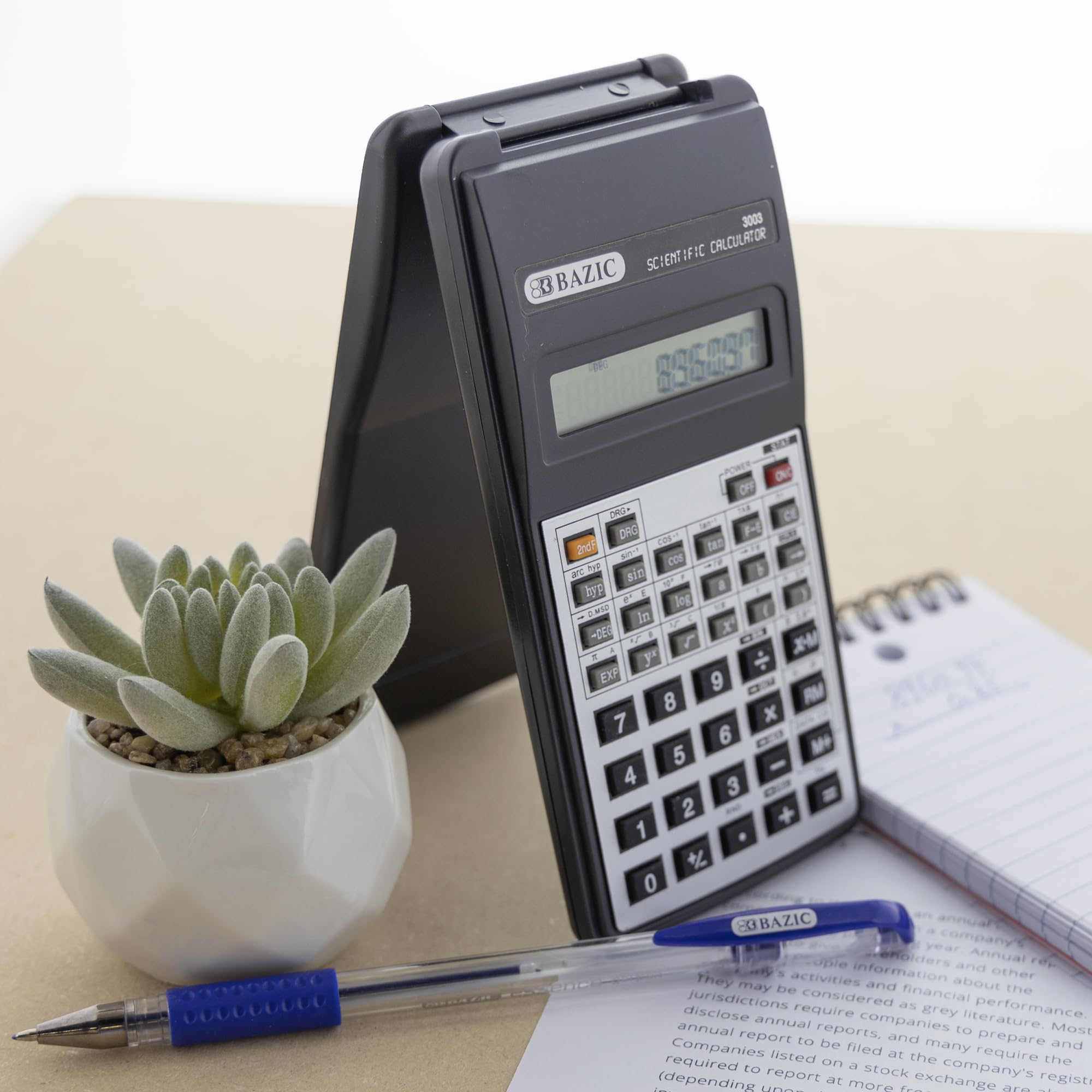 BAZIC Calculatrice Scientifique à 10 Chiffres avec Rabat