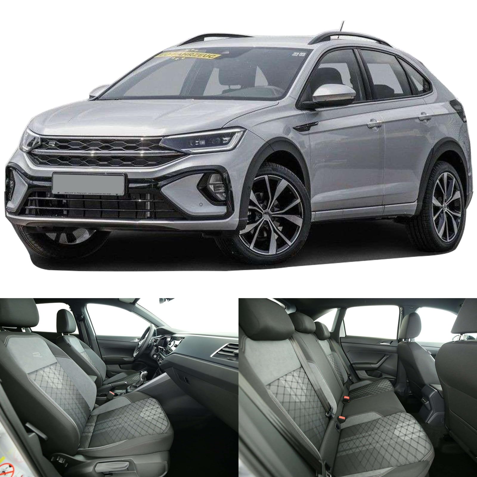 Juego completo de fundas de asiento de coche impermeables para VW TAIGO TIGUAN 2000-2024, ajuste universal (para TAIGO, azul)