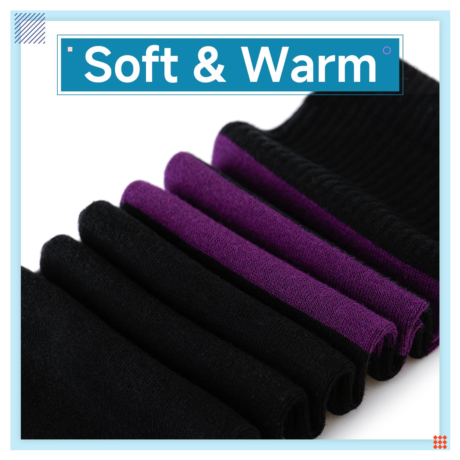 Kayhoma Extra Long Cotton Stripe Thigh High Socks Over the Knee High Plus Size Stockings…: Medium Purple/Black