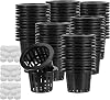 Net Pots for Hydroponics, Pack of 50 Net Plant Pots for Hydroponics, Beginner Friendly Soil, Free Garden Growing Accessories for Tomatoes, Strawberries, Cucumbers