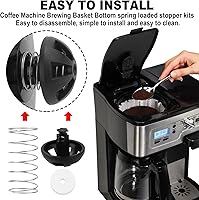 Vista 4 de Kit de válvula de parada de agua para cafetera, cesta de cerveza para Hamilton Beach FlexBrew Cafeteras Basket 990117900 990237500-2 Sets