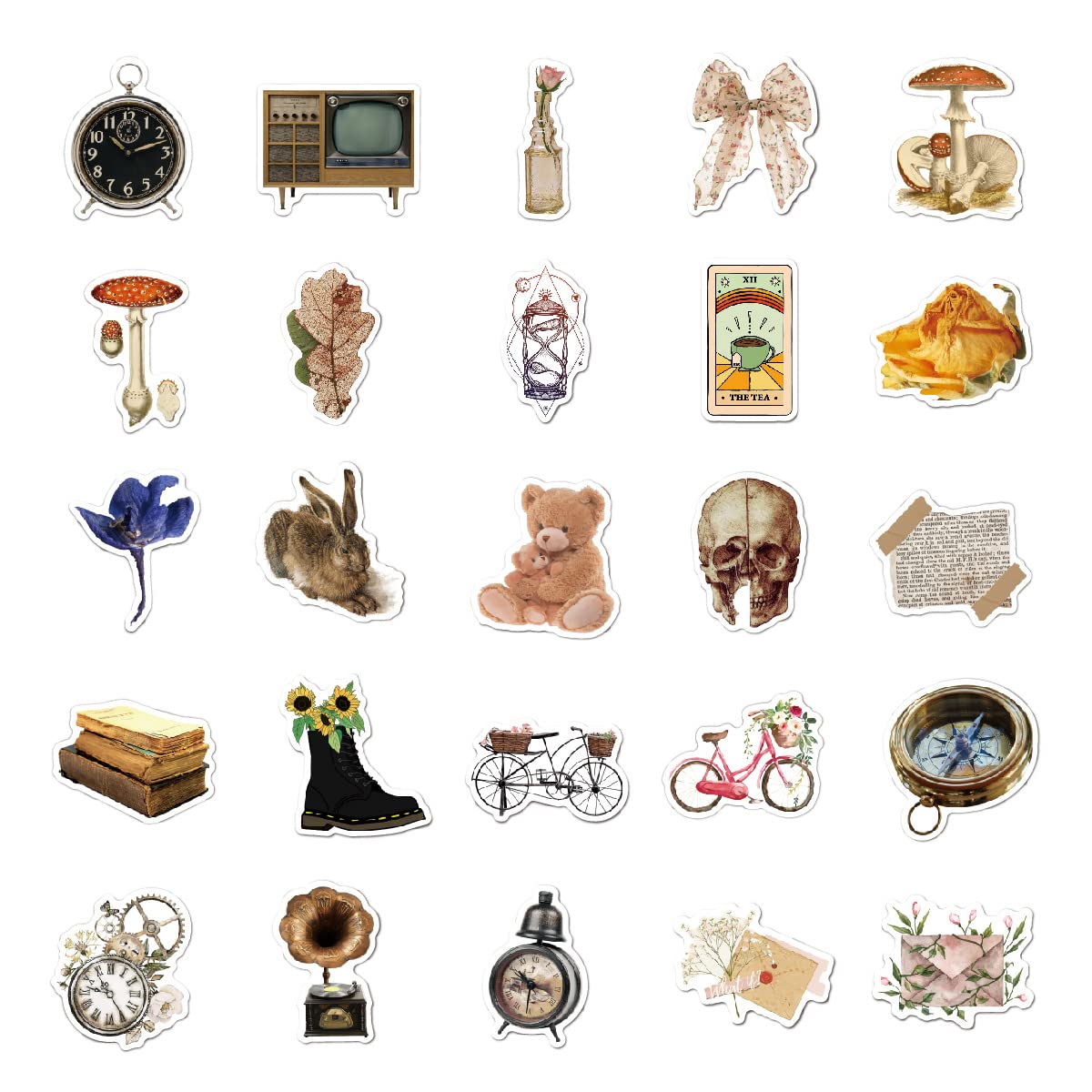 50 Autocollants Décoratifs DIY - Style Cocktail Pour Bouteilles, Tasses, Scrapbooking