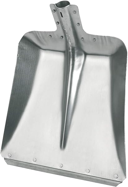 Kerbl Aluschaufel Größe 9 (Breite 36 cm, Gartenschaufel/Stallschaufel, aus Aluminium, mit verzinkter Stoßkante, Schneeschieber, Ohne Stiel) 2966 - 1