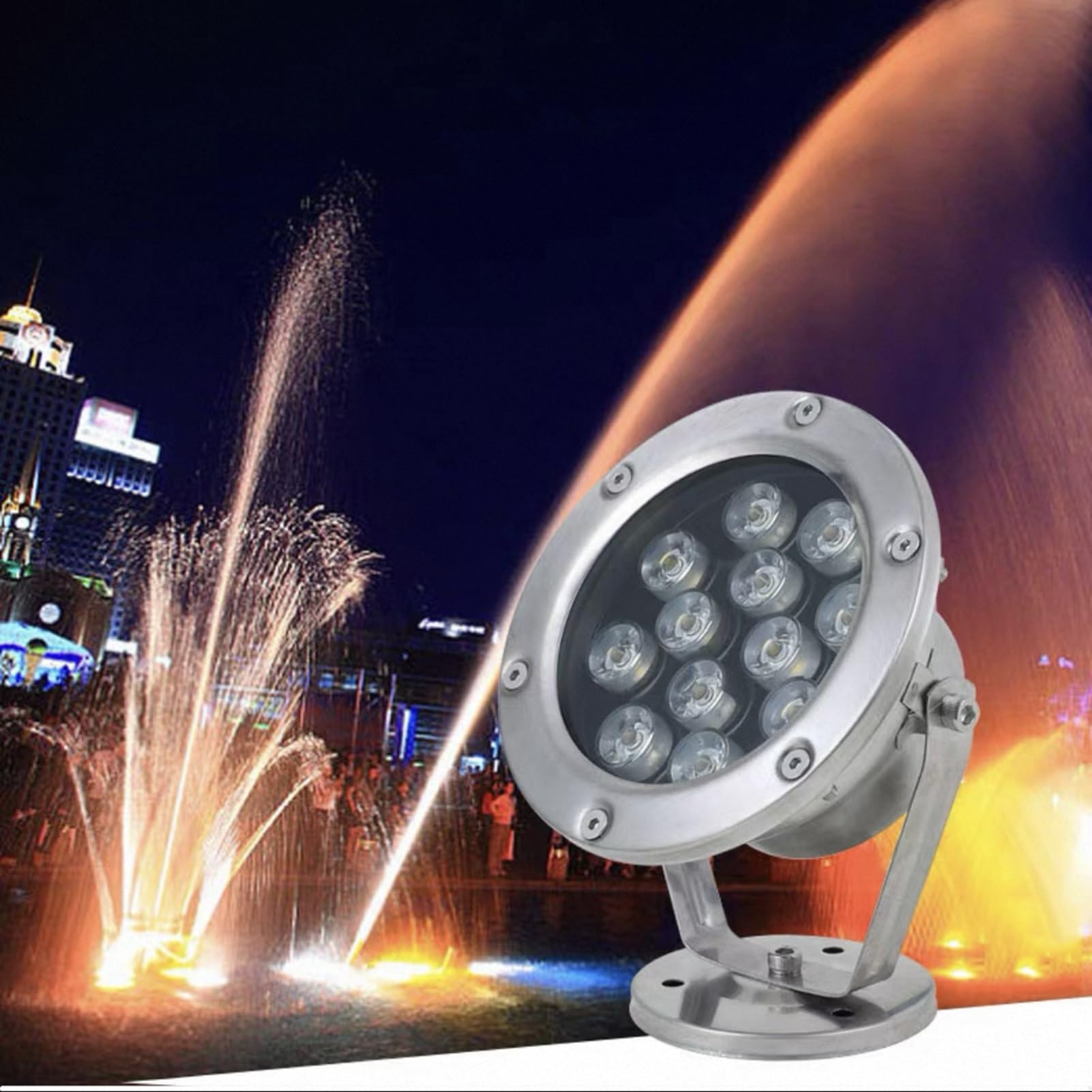 Underwater Led Lights - 12V LED Submersible LED Fountain, Underwater Pond Spotlight, IP68 Waterproof Swimming Pond Lamp, Garden Lawn Rockery Illumination Light(Blue,3w)