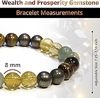 Vista 224 de Pulsera de turmalina negra, pulsera de cristal curativo natural para mujeres y hombres, pulsera de cuentas redondas de 0.315 in para espiritual
