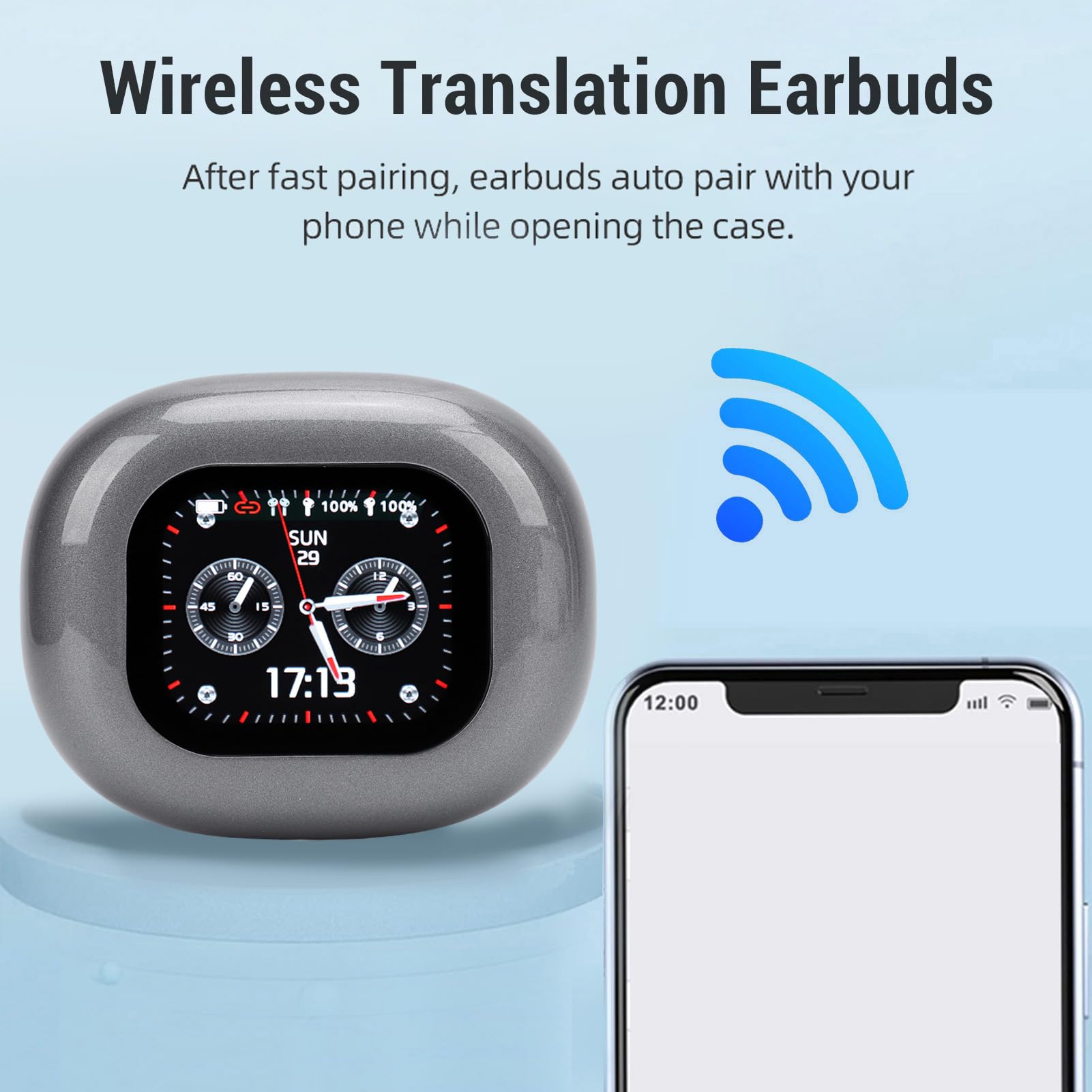 KUIDAMOS Auricolari per Traduttore di Lingue Traduzione Efficiente con Intelligenza Artificiale Chiamata Musicale 3 in 1 per Viaggiatori D'affari (#1)