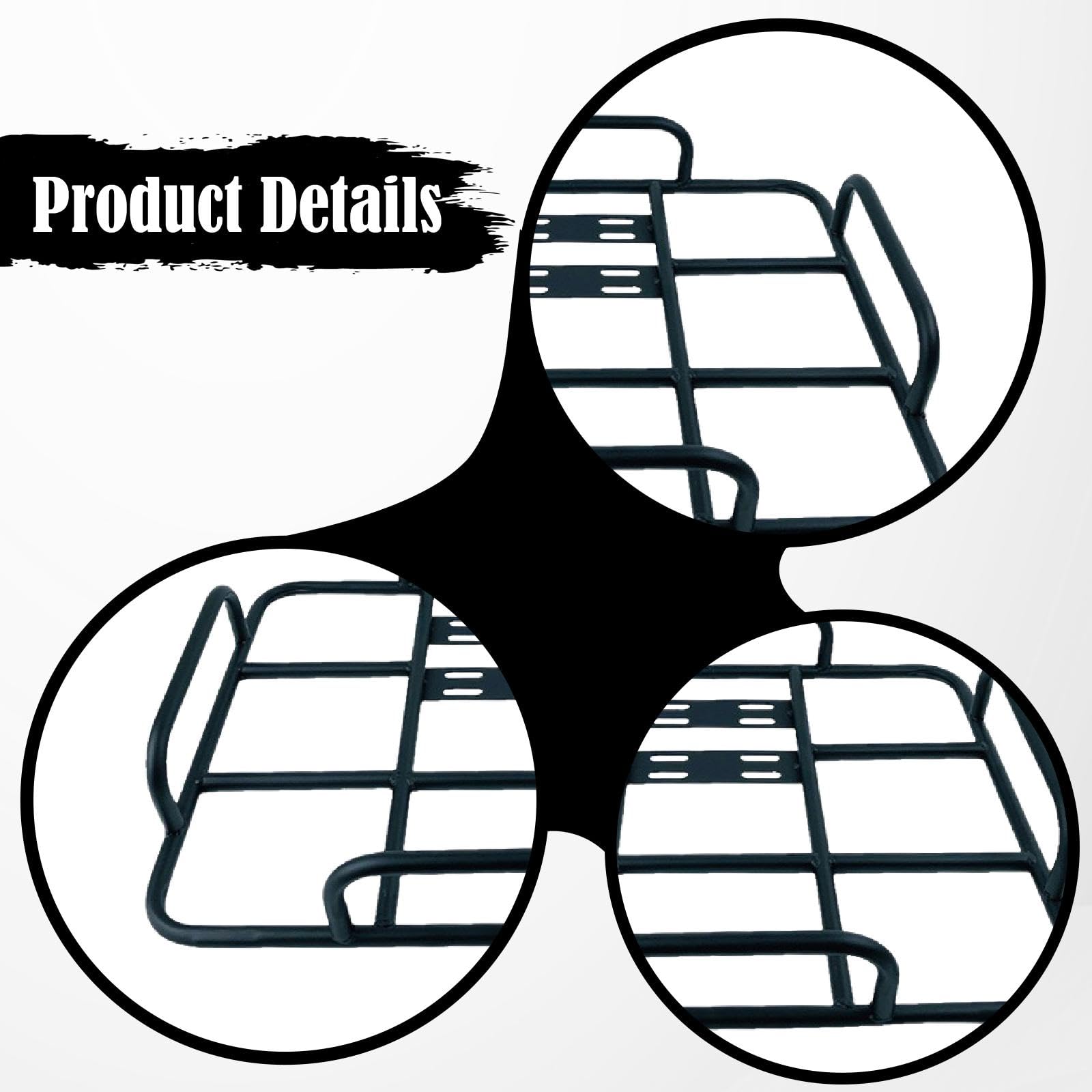 Portapacchi Posteriore Resistente, Ripiano per Borse Laterali, Accessori per Ciclismo, Grande capacità, Portapacchi, Bagagli, Trasportatore, 50 cm x 40 cm