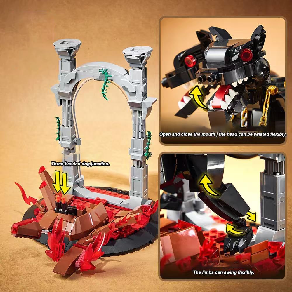 Optic Axis Three - Headed Hellhound Building Blocks - A Must - Have for Harry's Fans