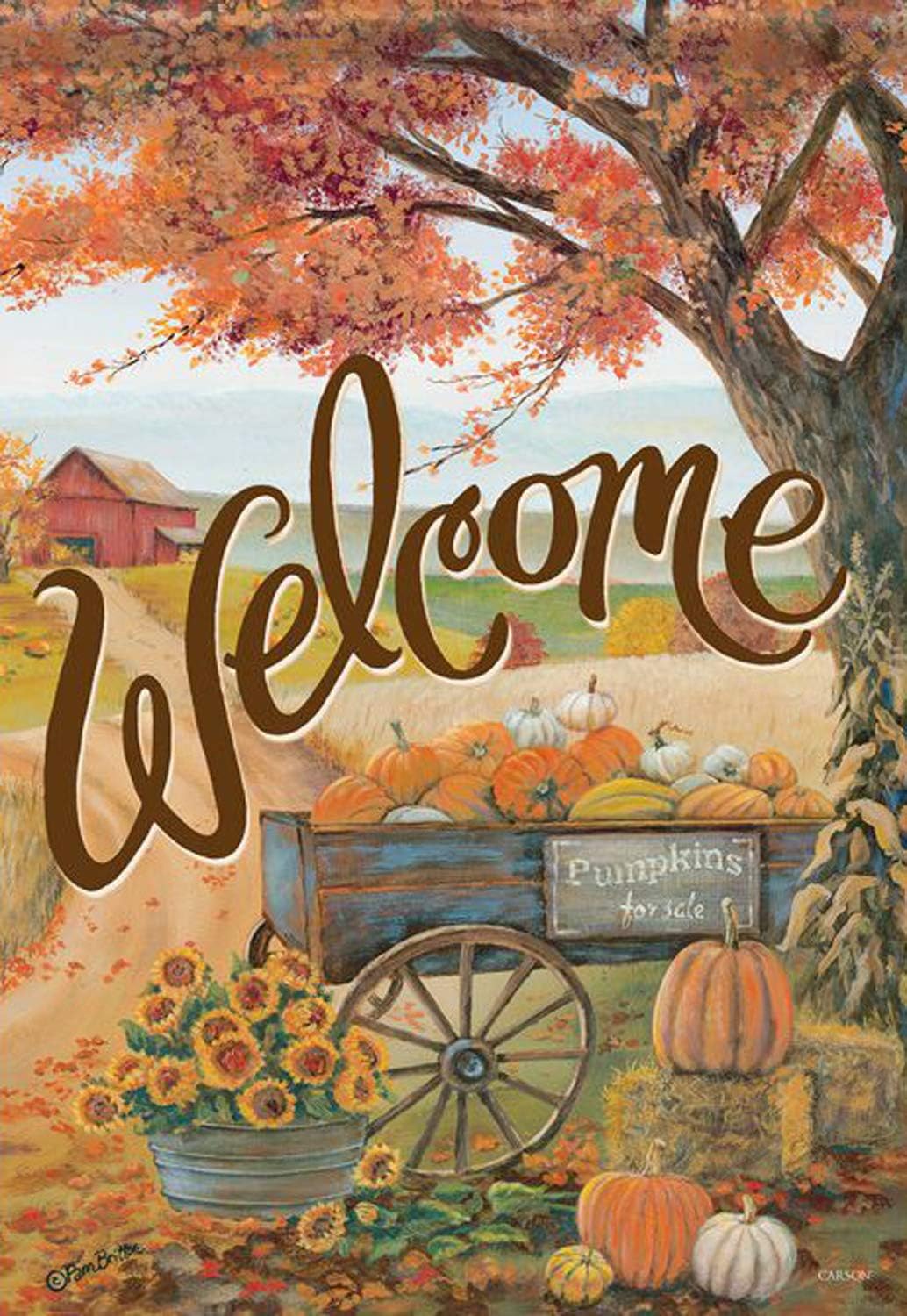 Carson House Flag - Fall Pasture