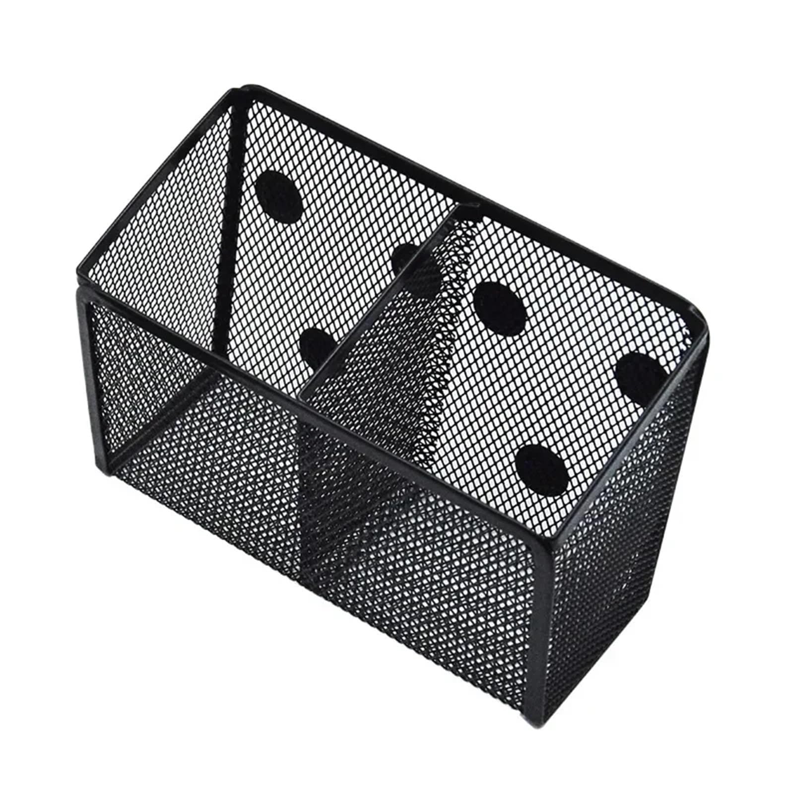 Portapenne Da Scrivania Metal Magnetic Pen Holder, Double Grid Trapezoidal Large Capacity Wall Mounted Pen Holder