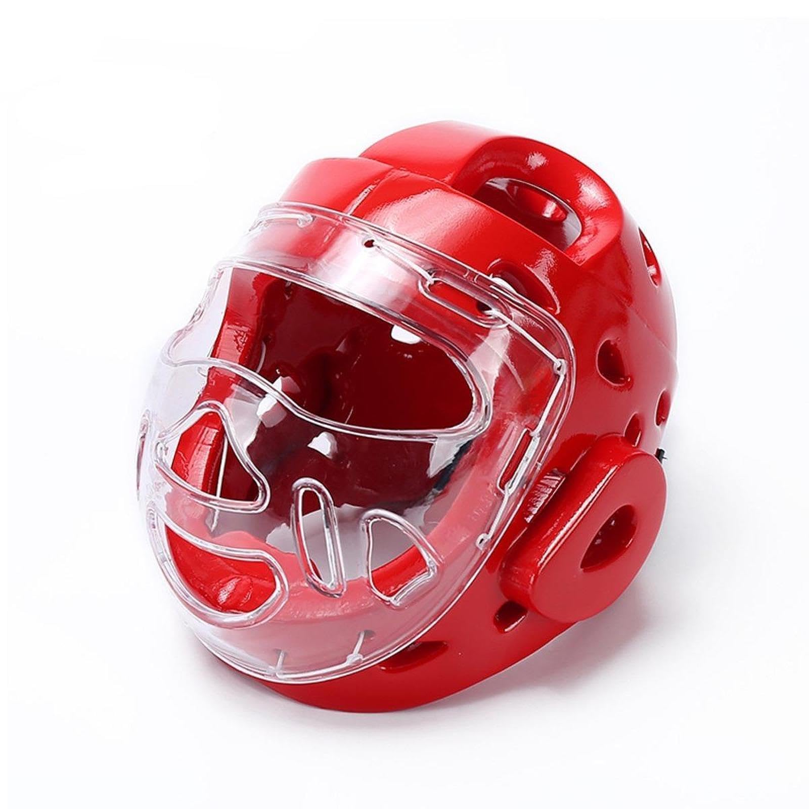 Casco Protettivo con Copertura Viso Regolabile Imbottito Leggero Struttura Resistente Materiale NBR PP Adatto a Bambini Adulti Ragazzi Ragazze