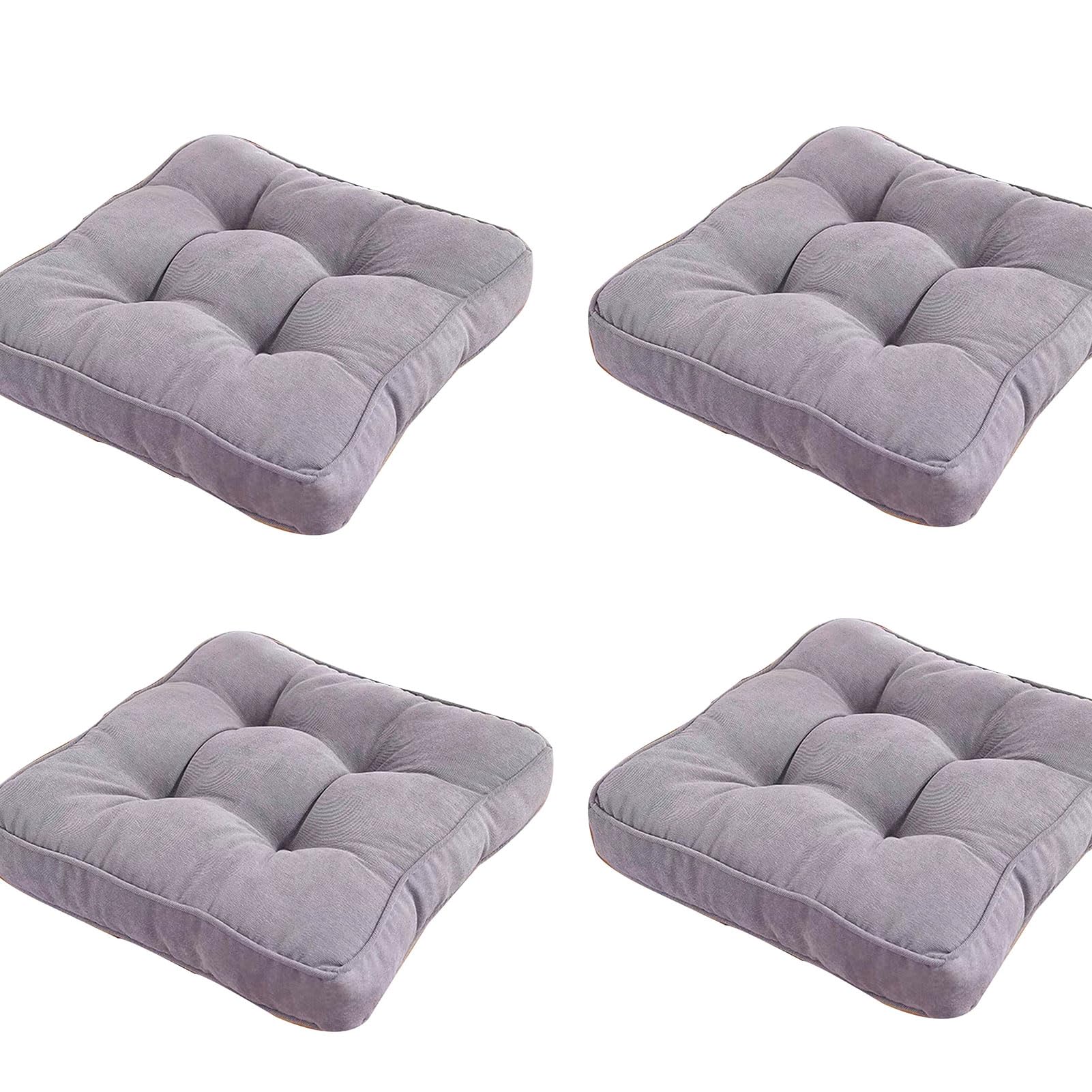 Coussins de chaise carrés Ions (lot de 4) antidérapants pour jardin et maison 40x40 cm